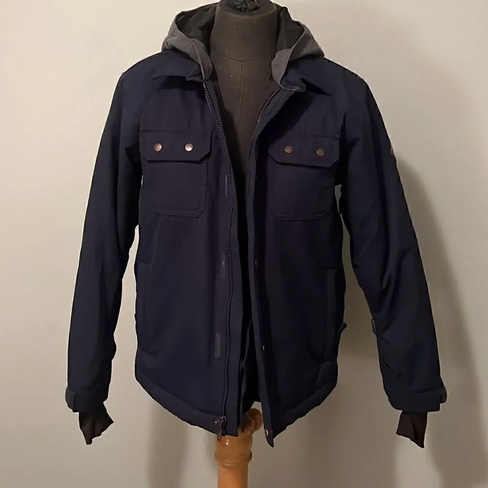 Quiksilver Kid's Navy Blue Dry Flight Technology 18K Hooded Winter Jacket